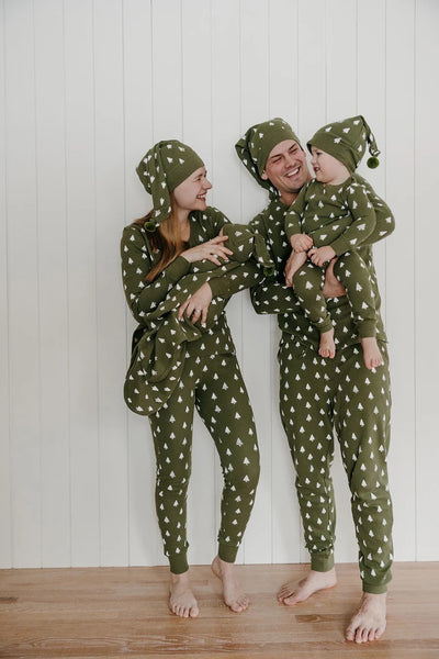 ORGANIC FROSTY PINE FOOTIE & CAP