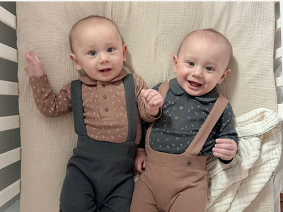ORGANIC CHARCOAL DOTS BODYSUIT