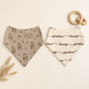 ORGANIC MINI BUCKAROO BANDANA BIB SET OF 2