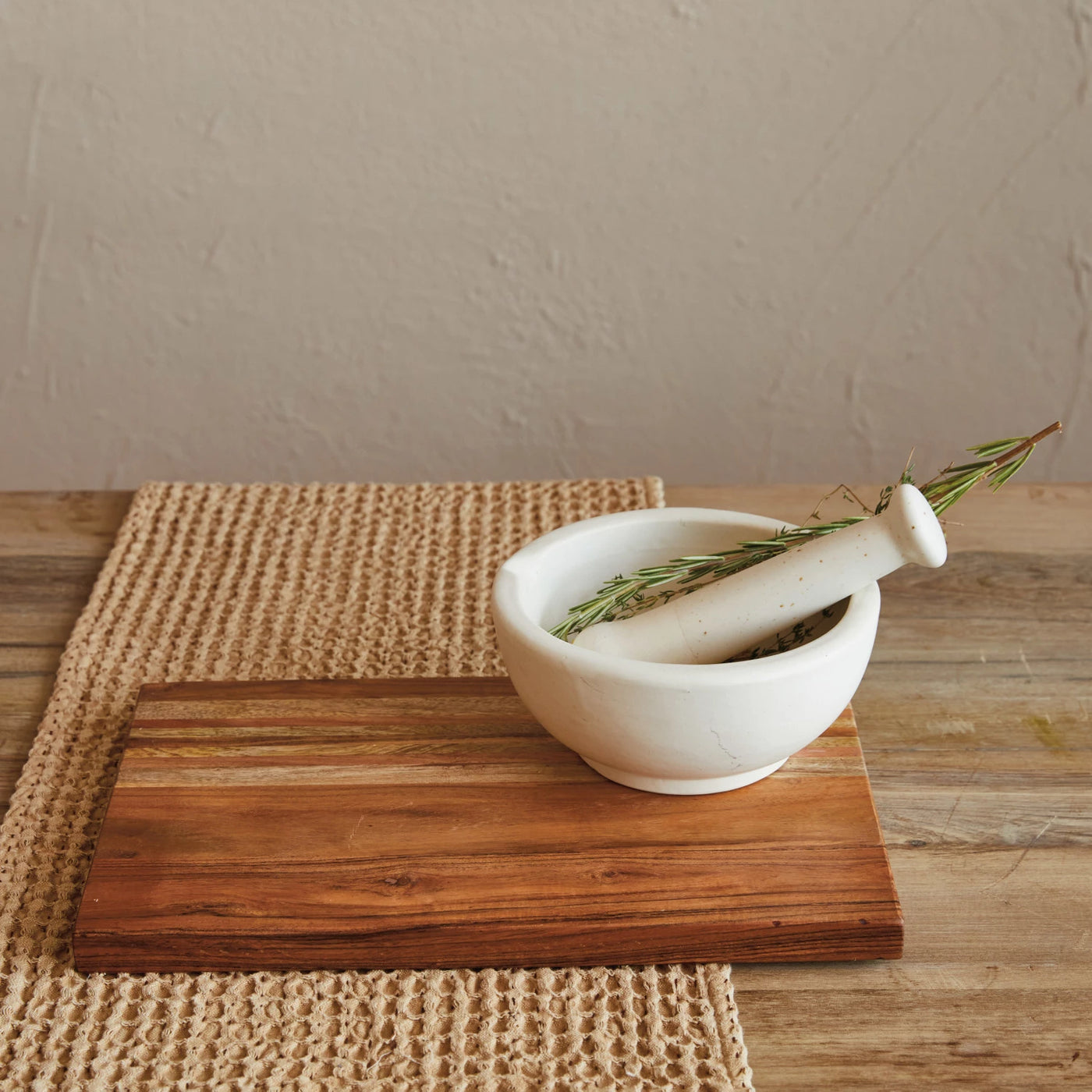 STONEWARE MORTAR & PESTLE