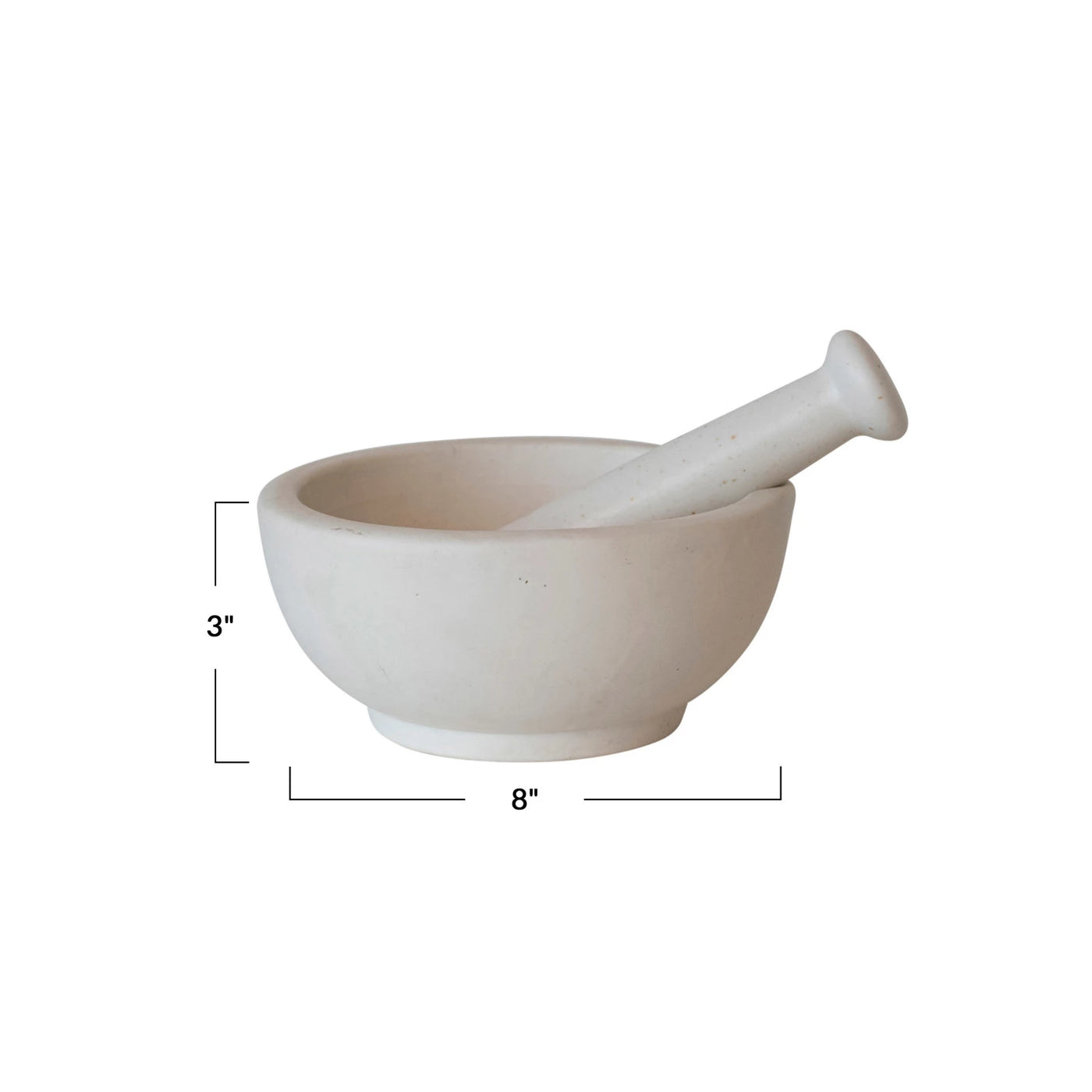 STONEWARE MORTAR & PESTLE