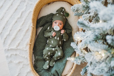 ORGANIC FROSTY PINE FOOTIE & CAP