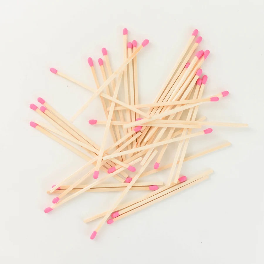 BLUSH PINK TIP SAFETY MATCHES - 60 COUNT, 3.75"