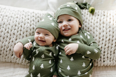 ORGANIC FROSTY PINE FOOTIE & CAP