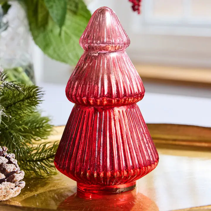 TREE CANDLE 7" RED MERCURY