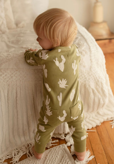ORGANIC SAGE CACTUS ROMPER