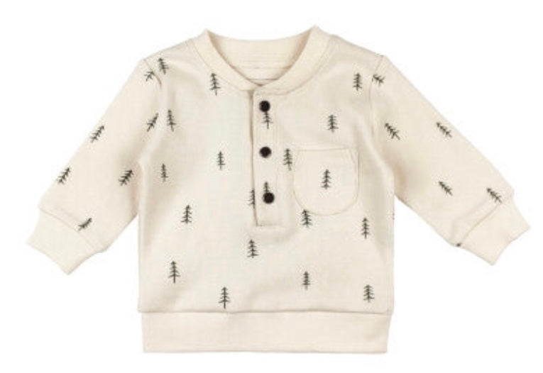 ORGANIC TREE HENLEY SWEATER