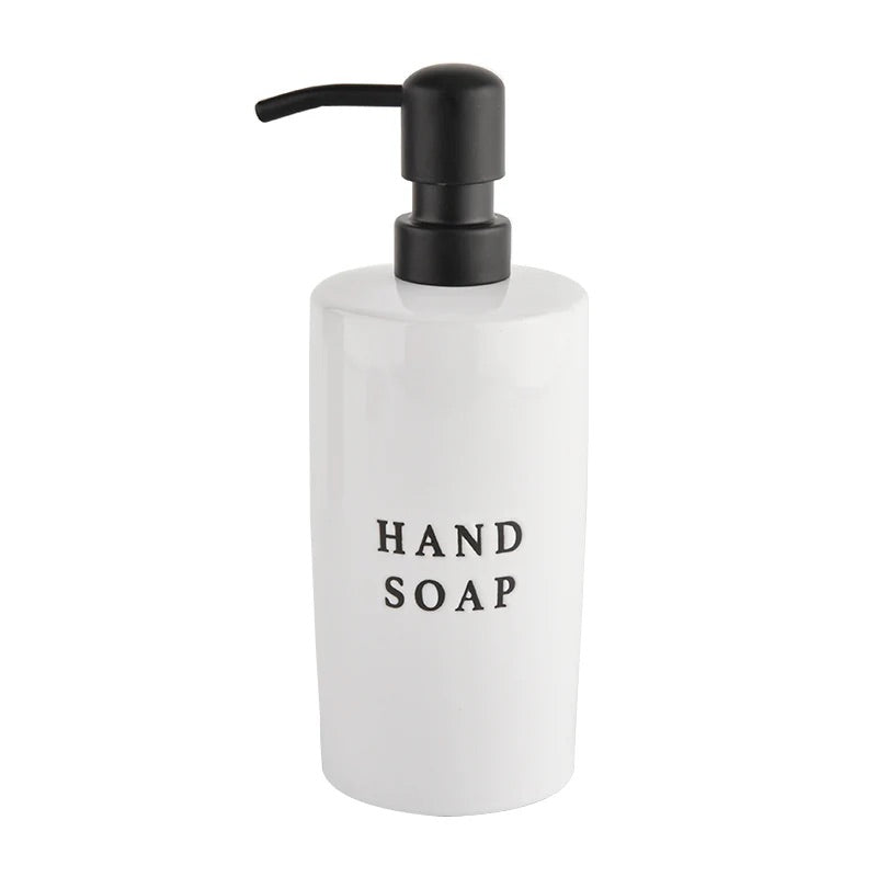 15OZ WHITE STONEWARE HAND SOAP