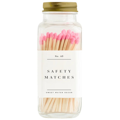 BLUSH PINK TIP SAFETY MATCHES - 60 COUNT, 3.75"