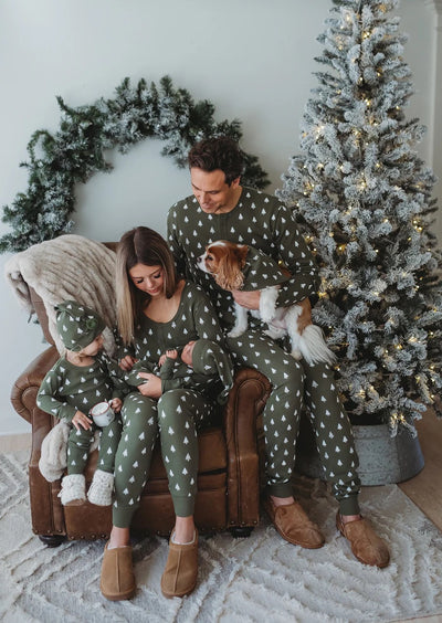 ORGANIC FROSTY PINE MEN'S PJ & CAP SET