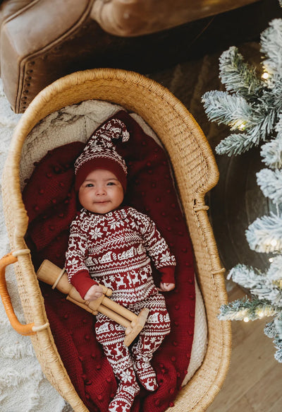 ORGANIC SANTA'S SLEIGH FOOTIE & CAP
