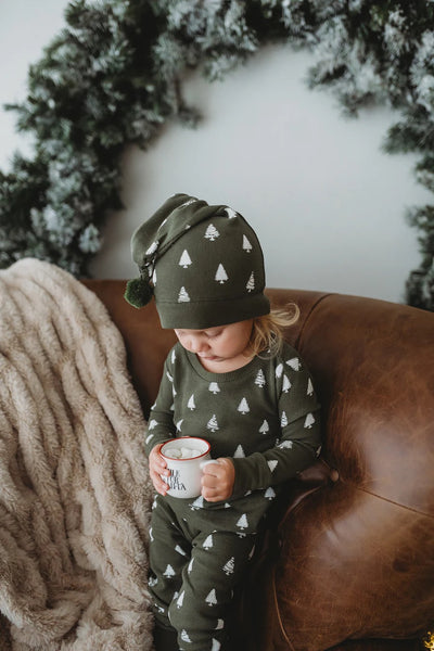 ORGANIC FROSTY PINE PJ & CAP SET