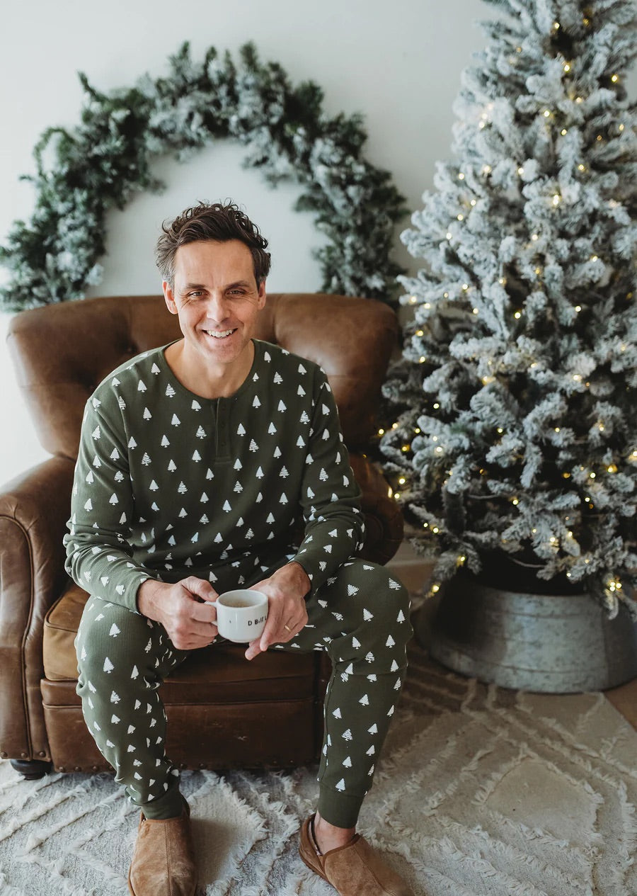 ORGANIC FROSTY PINE MEN'S PJ & CAP SET
