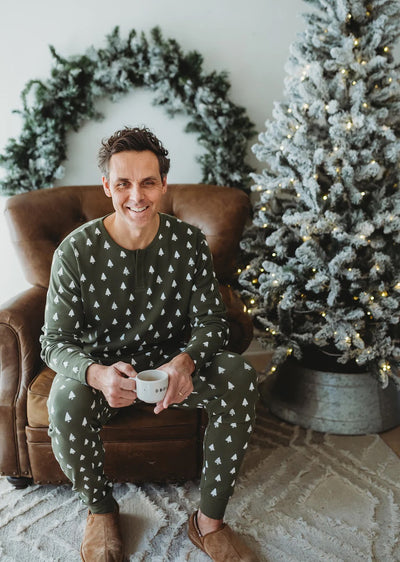 ORGANIC FROSTY PINE MEN'S PJ & CAP SET
