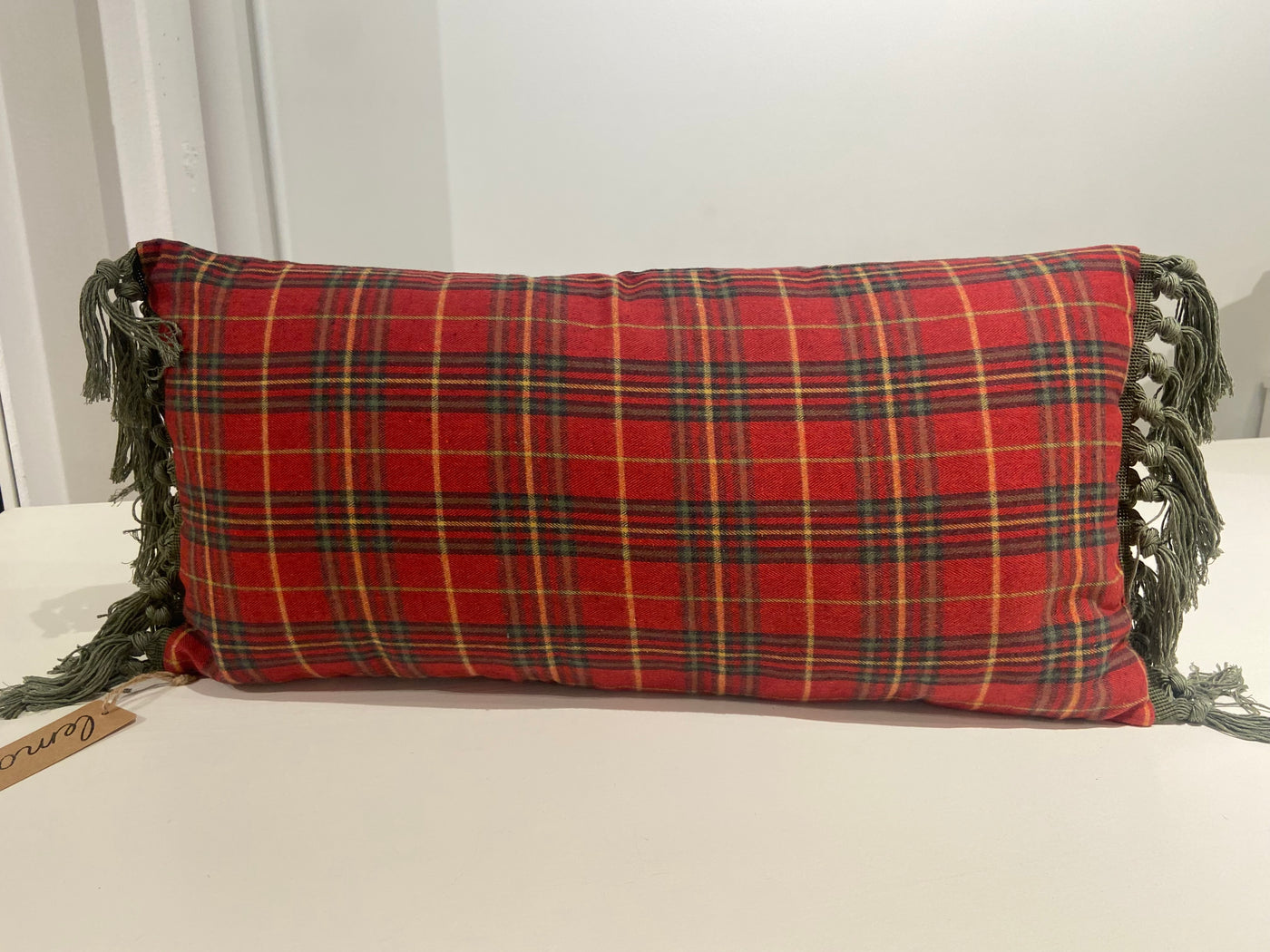 COTTON PLAID LUMBAR PILLOW