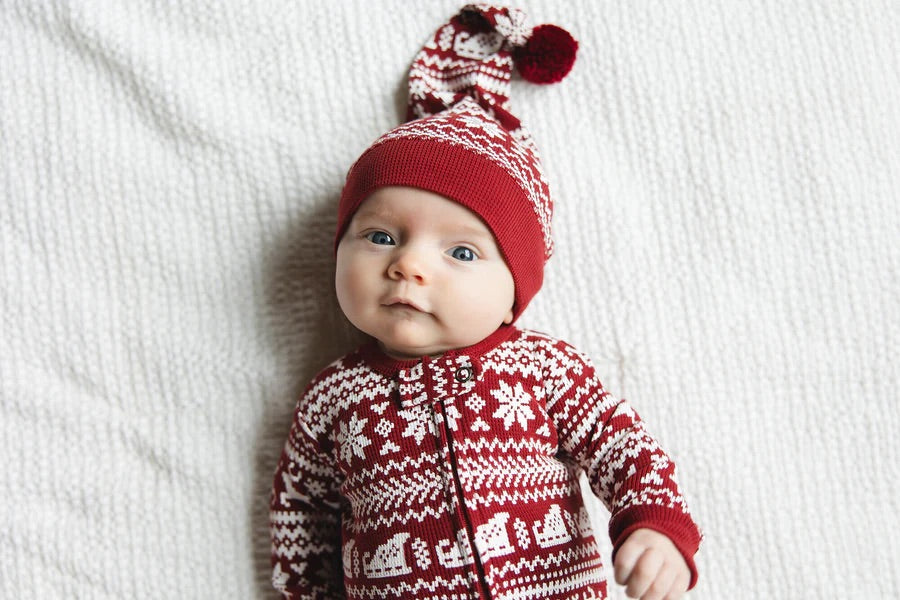 ORGANIC SANTA'S SLEIGH FOOTIE & CAP