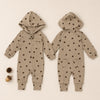 ORGANIC LITTLE ACORN HOODED ROMPER