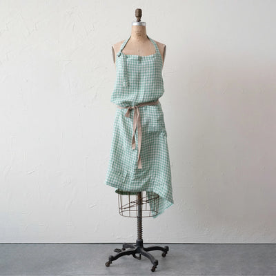 AQUA WOVEN LINEN & COTTON APRON