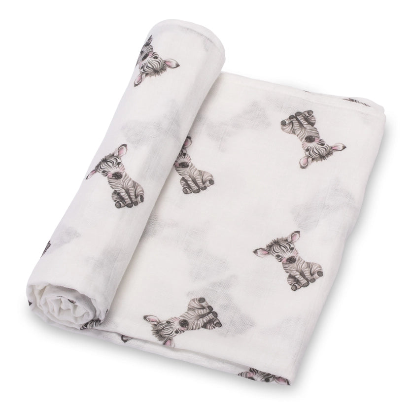 MUSLIN BABY ZEBRA SWADDLE