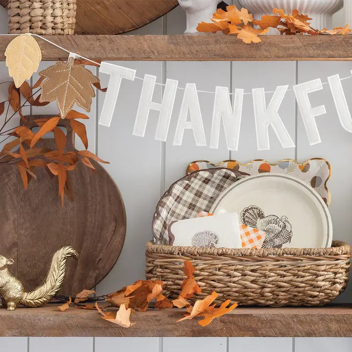 HARVEST THANKFUL FELT BANNER