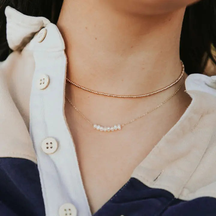 STACI GOLD FILLED BEAD NECKALCE