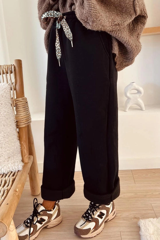 BLACK FLEECE LINED PANTS