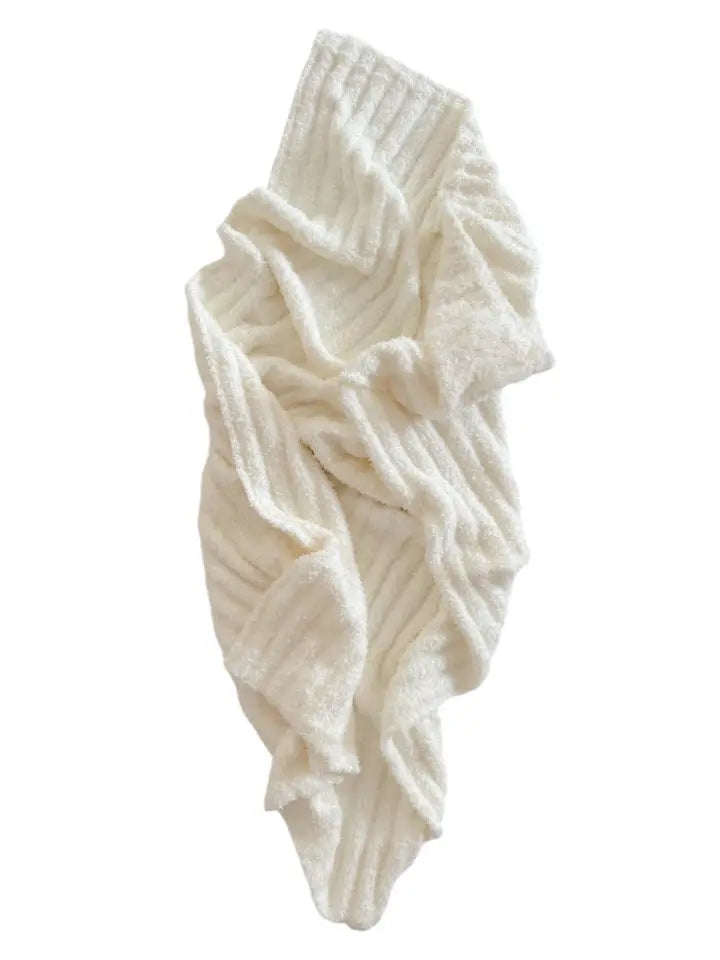 CREAM WAVE BLANKET