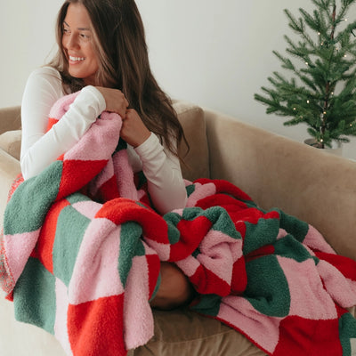 MIXED CHECKER LUXE BLANKET