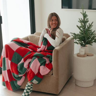 MIXED CHECKER LUXE BLANKET