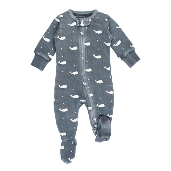 ORGANIC COZY MOONLIGHT WHALE FOOTIE