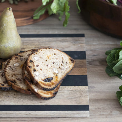 MANGO WOOD BOARD WITH STRIPES