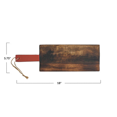 HAND-CARVED MANGO WOOD BOARD