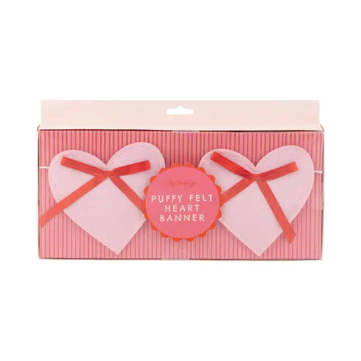 FELT HEART BOW BANNER