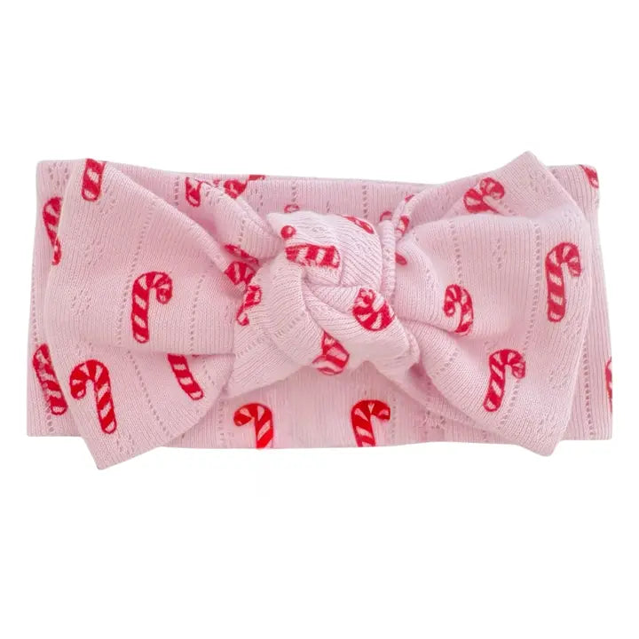 ORGANIC PINK CANDY CANE BOW