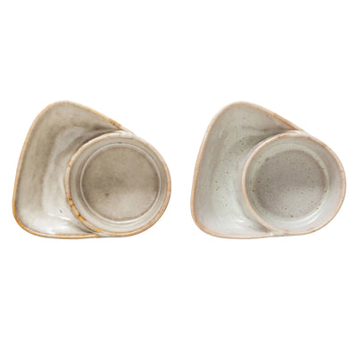 STONEWARE CRACKER AND SOUP BOWL