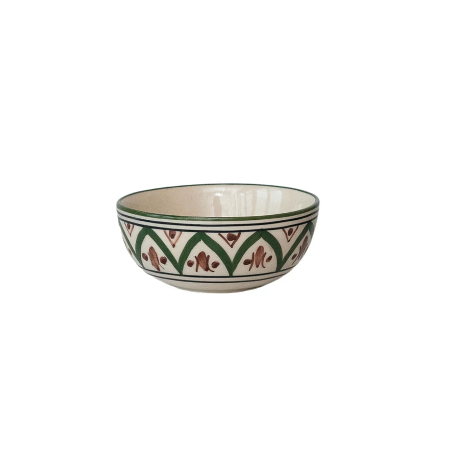 SMALL HAND-PAINTED STONEWARE BOWL