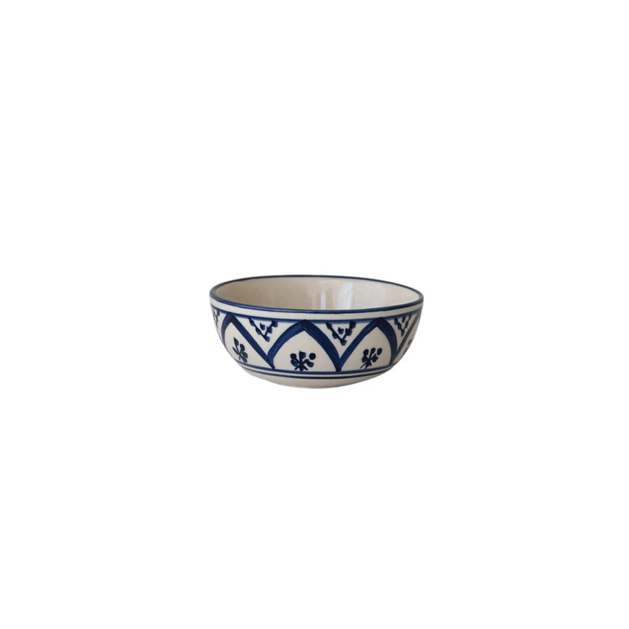 HAND-PAINTED STONEWARE BOWL