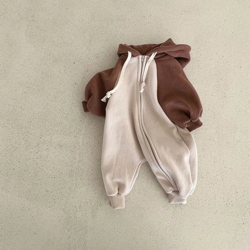 LOOSE BABY ROMPER BROWN