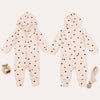ORGANIC CHERRY APPLE HOODED ROMPER