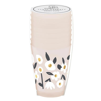 FLORAL FROST CUPS - SET OF 8