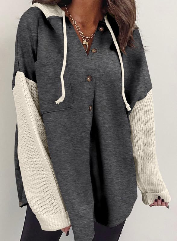 DARK GREY HOODED SWEATSHIRT JACKET