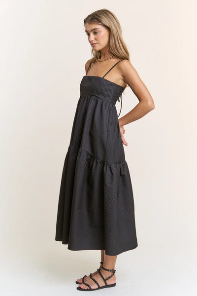 TEXTURED BLACK DRESS