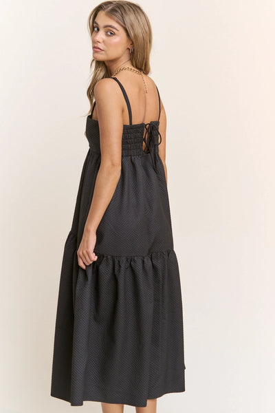TEXTURED BLACK DRESS