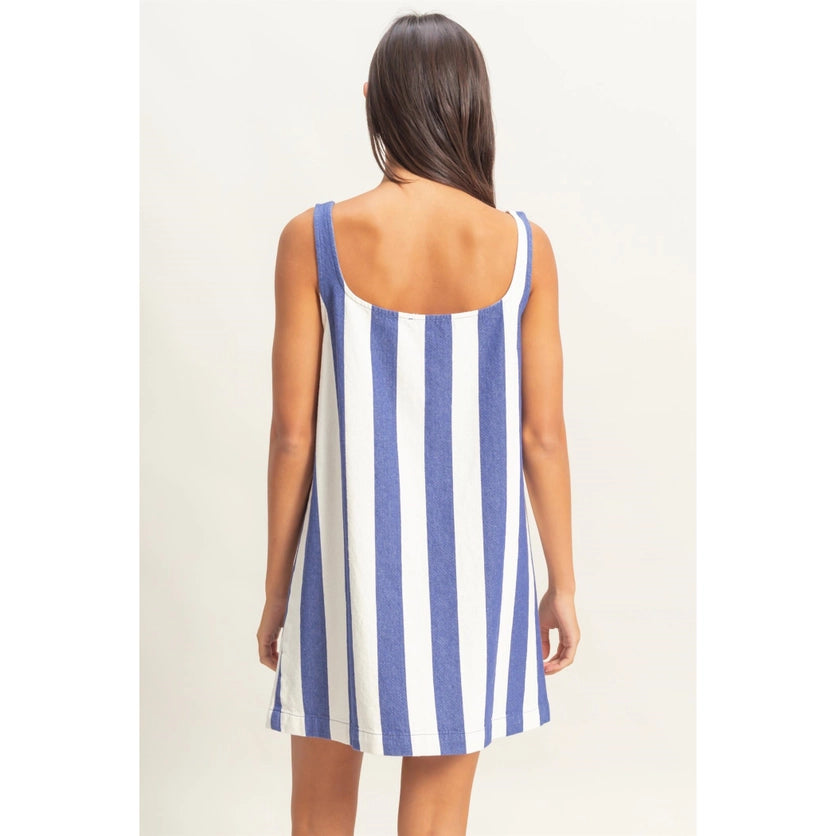 OCEAN WOVEN MINI DRESS