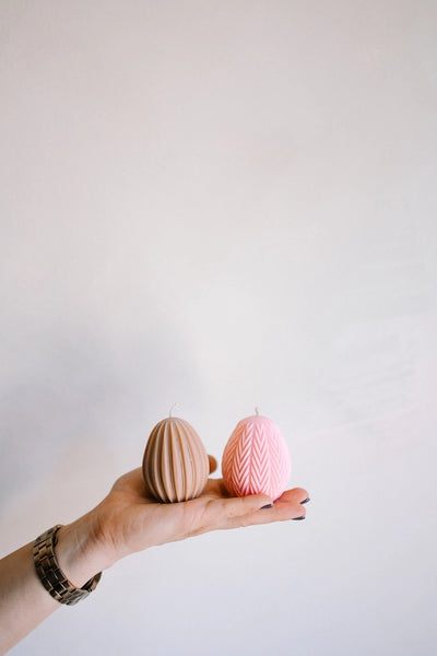 LARGE EASTER EGG CANDLE SET