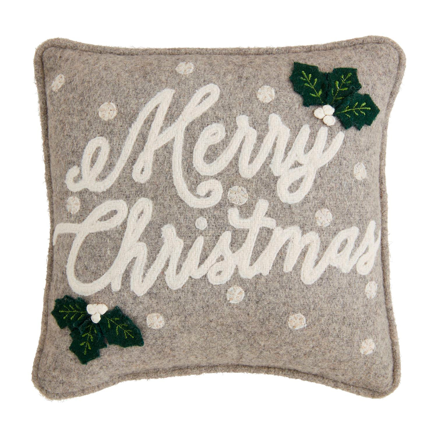MINI MERRY CHRISTMAS FELTED PILLOW