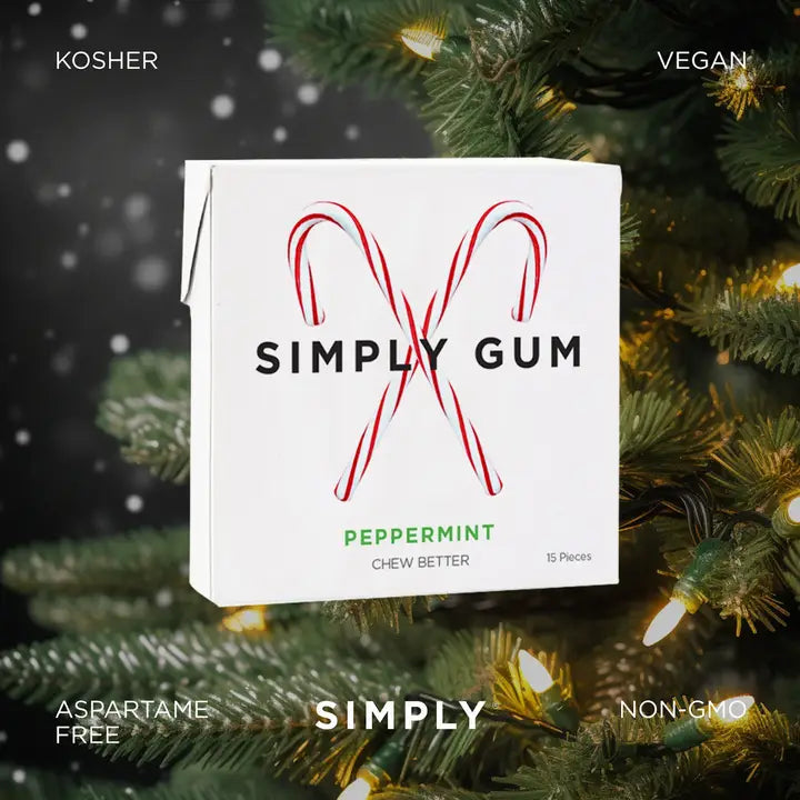 HOLIDAY PEPPERMINT NATURAL CHEWING GUM