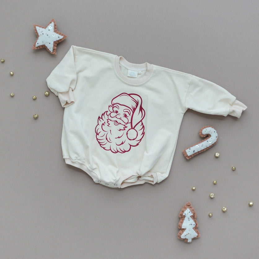 VINTAGE SATNA CHRISTAMS SWEATSHIRT ROMPER