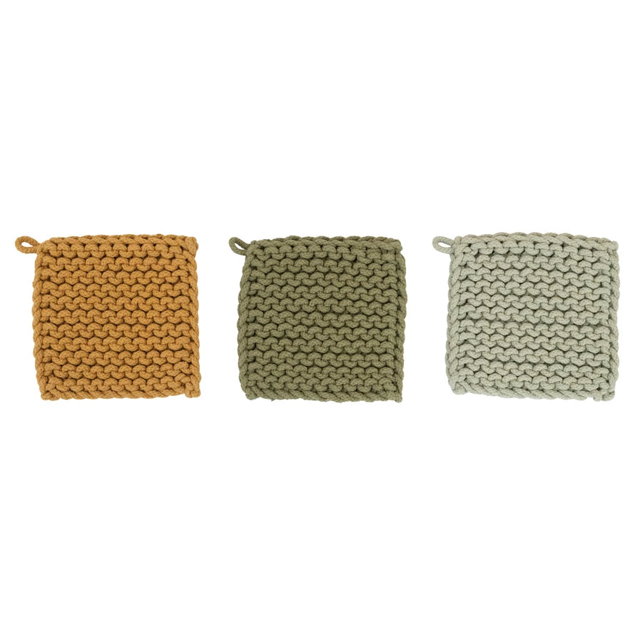 COTTON CROCHETED POT HOLDER