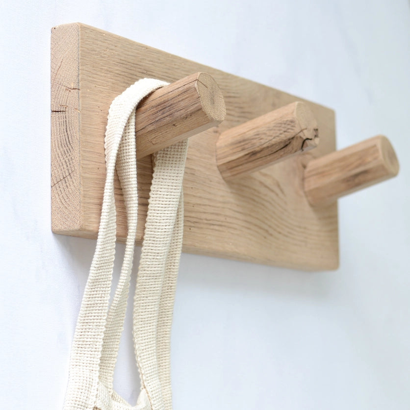 WHITE OAK WALL HOOKS - MADE IN THE USA